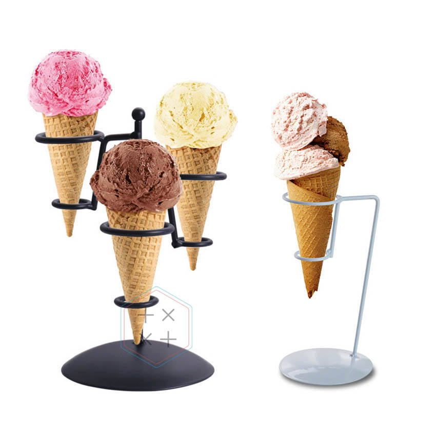 ミニアイスクリーム用アイスクリームコーンホルダースタンドメタル