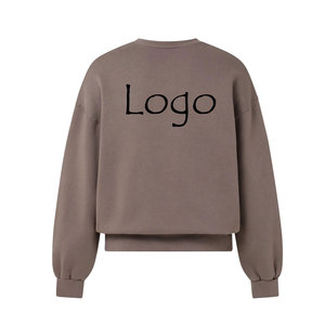 100% coton femmes surdimensionné pull sweat haute qualité coton éponge coupe régulière goutte épaule bases sweats à capuche sweats - Product Image 6