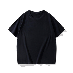 Unisex 100% Cotton Woven T-Shirts Men's Quick Dry Sports <b>Tshirts</b> Custom Sublimation Printing Solid Pattern Logo Loose Low Price - Product Image 1