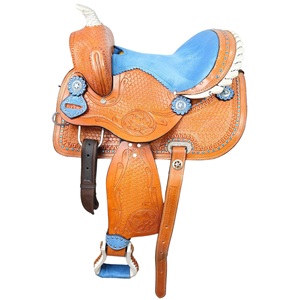 Selles de course de baril en gros abordables faites à la main en cuir véritable selles de cheval Western Premium Bulk Cowboy Rodeo Tack Supply - Product Image 3