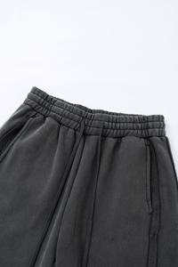 Venta al por mayor ácido lavado pantalones de chándal de los hombres de alta calidad pantalones de chándal con bolsillos logotipo personalizado pantalones de chándal para los hombres - Product Image 4