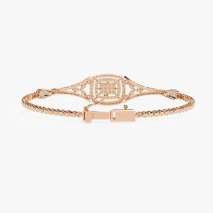 Pulsera de tenis de oro rosa de 14 quilates de Plata de Ley 925 de alta calidad con pulseras elegantes de moissanita de diamantes - Product Image 2