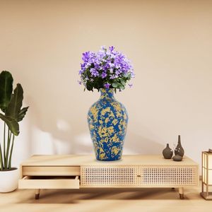 Top vente moderne Antique or touché acier inoxydable fer fleur Vase élégant extérieur maison jardin décor fête mariage événements - Product Image 3