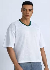 Men's Custom <b>100</b>% <b>Polyester</b> Mesh Short Sleeve Summer T-<b>Shirt</b> Loose Breathable Casual Sports Trend Heavy Weight Blank Design - Product Image 4