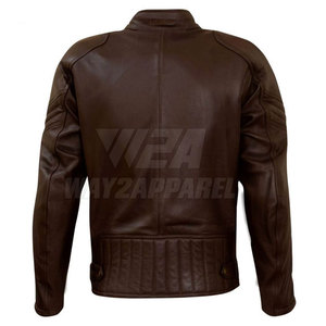 Nouveauté Veste de moto à fermeture éclair complète pour hommes Veste de moto à coupe ajustée pour hommes de marque privée - Product Image 2