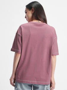 Camisetas cortas para mujer, medias mangas con diseño de cuello redondo, camisetas de verano hechas de algodón de Color sólido, cuello redondo, manga corta - Product Image 2