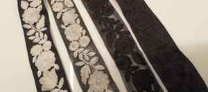 Intrincado 3D Floral bordado encaje Trim vibrante colorido tul tela para boda moda y decoración del hogar - Product Image 5