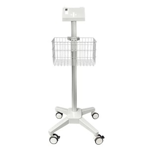 Carro para equipos médicos (Compatible con <span class=keywords><strong>Airpro</strong></span> 6000 + Base de fundición a presión de aleación de aluminio + Cesta de alambre de hierro con asa) - Product Image 2