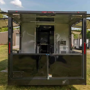 รถพ่วงขายอาหารขนมเคลื่อนที่ทำจากสแตนเลสอุปกรณ์ครบครันสำหรับห้องครัวและรถไอศครีม - Product Image 1