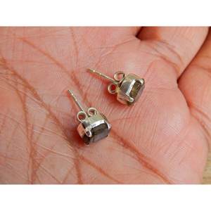 Boucles d'oreilles en labradorite véritable taille ovale 6x4mm avec Jewelry-E0045-GS grenat en argent 925 - Product Image 2