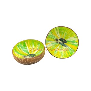 Vente en gros de bol en noix de coco laqué multicolore écologique de qualité supérieure produit à la mode Style unique fabricant direct du Vietnam - Product Image 6