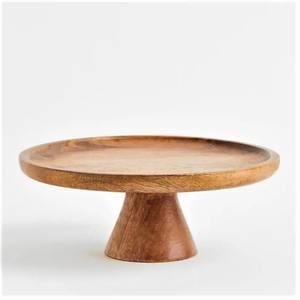 Présentoir à gâteaux rond en bois rustique Plateau détachable en bois d'acacia pour mariages et fêtes d'anniversaire pour le service de nourriture - Product Image 3