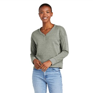 Pull classique à col en V pour femmes, sweat-shirt gris givré-Pull confortable et élégant pour les tenues de tous les jours, se prélasser - Product Image 2