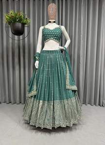 Georgette de diseñador indio readymade superventas con bordado Lehenga Choli con traje de boda para fiesta Dupatta Lehngha Choli - Product Image 2