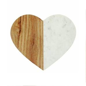 White Marble & Wood <b>Round</b> Coasters Set of 4 Natural Wood and Marble Mango coaster Made in India - Product Image 6