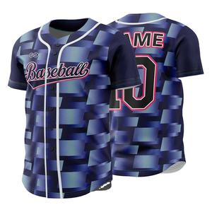 Venta al por mayor de uniformes de béisbol OEM estilo clásico equipo uniformes en blanco transpirable e impreso sublimación estilo de moda barato - Product Image 1