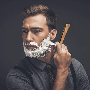 Rasoirs de barbier en acier à haute teneur en carbone avec poignée en bois antidérapante et repose-doigt polyvalent Produit de rasoir polyvalent - Product Image 6