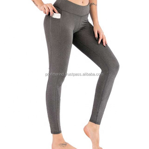 Pantalon de gymnastique taille haute pour femme avec fonction de poussée Legging croisé sans couture pour le yoga et le fitness Motif solide Type de taille moyenne - Product Image 4