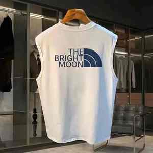 เสื้อยืดคอกลมแขนกุดสำหรับผู้ชายทันสมัยสำหรับฤดูร้อน2025ผ้าฝ้ายระบายอากาศได้ดีถักสไตล์ลำลองขนาดใหญ่พิเศษ - Product Image 1