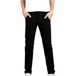 Pantalones vaqueros negros y grises para hombre, pantalones vaqueros rectos negros y azules oscuros de otoño para hombre, pantalones vaqueros clásicos de algodón elástico, talla 40 42 44 - Product Image 1