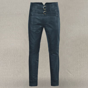 Pantalones de Cuero de Pierna Ancha y Cintura Alta para Hombre, Nuevo Estilo Urbano de Moda con Bolsillos Delanteros, Ropa de Cuero de Alta Calidad con el Mejor Diseño - Product Image 1