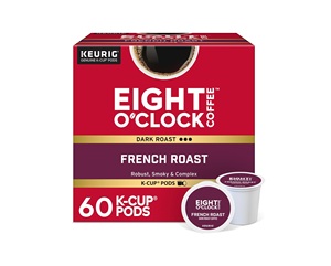 Café Eight O'Clock French Roast, Cápsulas de Café Individuales K-Cup, Tueste Oscuro, 60 Unidades - Product Image 1