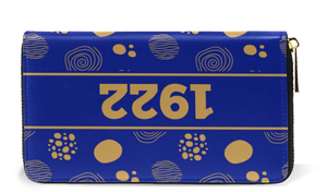 Carteras de charol con letras griegas de hermandad Vintage de alta calidad, Mini embrague delgado con forro de Metal antirrobo personalizado - Product Image 6