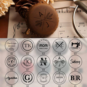 Ruban à mesurer en cuir personnalisé, fait main, mini outil de mesure de poche, étui, cadeau pour tailleur, accessoire de couture, personnalisé - Product Image 6