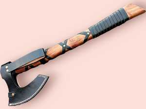 Nouvelle hache Viking forgée à la main nouveau style de hache à barbe longue en acier à haute teneur en carbone avec manche en palissandre et gaine en cuir OEM - Product Image 6