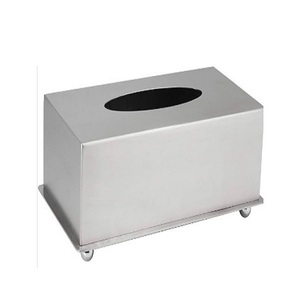 Boîte à mouchoirs en laiton lisse doré brillant de haute qualité nouvelle boîte à serviettes de salon pour la décoration d'hôtel - Product Image 5