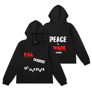 Sweat à capuche surdimensionné pour homme en molleton 100 % coton épais, coupe ample, avec logo personnalisé, OEM, respirant et à séchage rapide pour l'hiver - Product Image 1