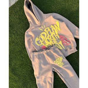 Chándal con estampado de tela de alta calidad para hombre con MOQ bajo/precios razonables, ropa de calle para hombre, chándales con estampado de soplo - Product Image 6