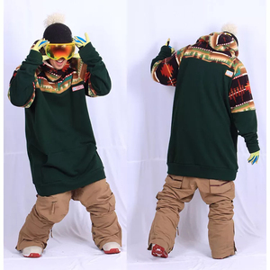 Sweat à capuche surdimensionné uni de conception nouvelle, fabriqué en molleton de coton, tissu lourd, sweat à capuche d'hiver pour le ski et le snowboard - Product Image 1