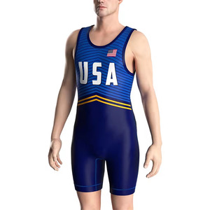 Nuevo diseño Oem Impresión Wrestling Uniform Medias Ropa Wrestling Singlet - Product Image 4