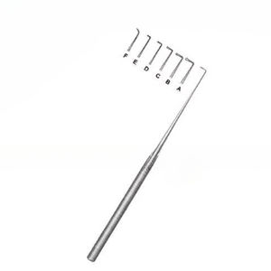 Wagener Ear Hooklet 14cm Fig.2 Instruments chirurgicaux manuels en acier inoxydable de haute qualité avec logo personnalisé, certifiés CE Classe I - Product Image 1