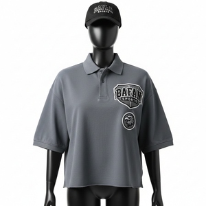 <b>Women</b> High Quality <b>Polo</b> <b>Shirt</b> GSM Polyester Pique Lightweight Breathable Grey Solid Custom Logo Wear Cotton <b>Women</b> <b>Polo</b> <b>Shirts</b> - Product Image 6