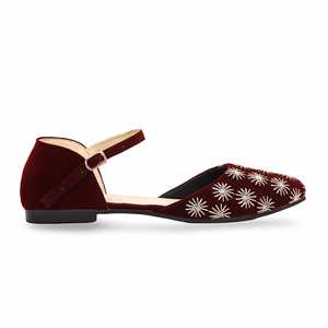 Maroon WN5324 Appartements avec dos ouvert - Product Image 4