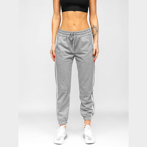 Pantalon de jogging à cloche pour femmes à la mode haut de gamme personnalisé pantalon de survêtement en toile à taille moyenne fermeture élastique pour l'hiver Street-Wear - Product Image 5