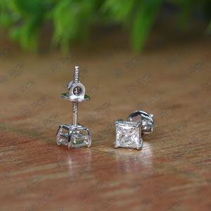 ต่างหูเพชรโมอิสสำหรับเจ้าหญิงแบบคลาสสิก925ต่างหูเงินสเตอร์ลิงต่างหูของขวัญครบรอบสำหรับเธอ - Product Image 4