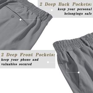 Pantalon coupe-vent slim à taille élastique Arrivée en gros Vêtements droits Coton Confortable Service OEM Respirant chaud - Product Image 3