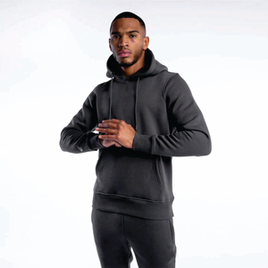 Nouveau sweat à capuche pour homme en molleton 100% coton, chaud et respirant, pour le printemps et l'hiver, style streetwear, sport, broderie 3D unie - Product Image 1