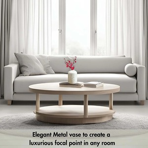 แจกันและกระถางต้นไม้ทำจากโลหะเคลือบเคลือบเคลือบเงามันวาวอุปกรณ์ตกแต่งบ้านและห้อง - Product Image 4