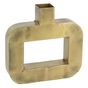 Jarrón de flores de hierro y metal artístico moderno, tonos metálicos elegantes, lujosos interiores de diseñador contemporáneos de gama alta para bodas - Product Image 1