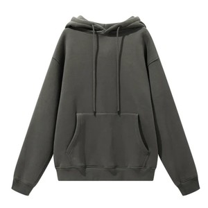 Sweat à capuche haut de gamme de haute qualité 100% coton confortable léger grande taille motif solide pour l'hiver - Product Image 1