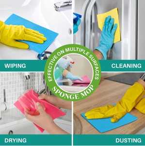 Esponja de limpieza de celulosa resistente para baño de cocina y uso multiusos disponible a un precio asequible - Product Image 3