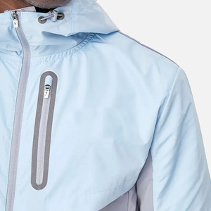 Chándal cortavientos de invierno con estilo para hombre, tejido impermeable cálido con capucha de tormenta de triple ajuste y cremallera frontal - Product Image 3