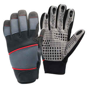 Gants de travail mécaniques antichoc anti-vibration Gants de travail de sécurité Gants de mécanicien en cuir de qualité supérieure - Product Image 1