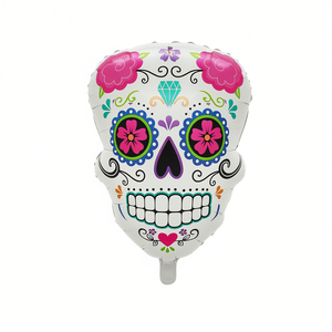 Globo de Calavera de Azúcar para el Día de los Muertos, 45x60cm, Decoración para Fiestas, Bolsa de 12 Piezas - Product Image 2