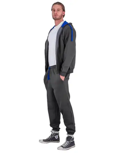 Survêtement à capuche tendance pour homme Ensembles sweat-shirt à logo personnalisé Pantalon de survêtement Printemps Automne Polaire à capuche Solide Maternité 100% - Product Image 3