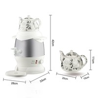 Théière électrique populaire Samovar 6 litres théière élégante en acier inoxydable russe turc